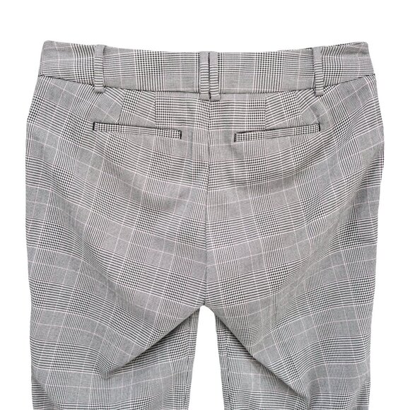 Talbots Hampshire Pants Womens Grey Glen Plaid Flat Front Size 4P - Picture 4 of 10